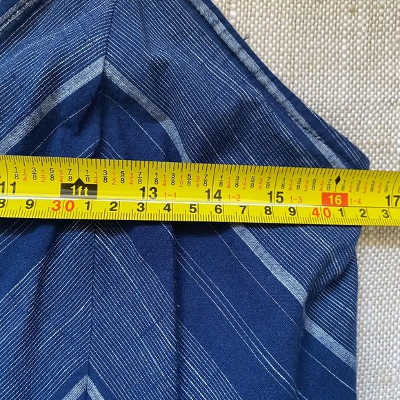 Angie Blue Stripe Wide Leg Coastal Nautical Light Cotton Strap Jumper- Sz-M - Picture 11 of 13